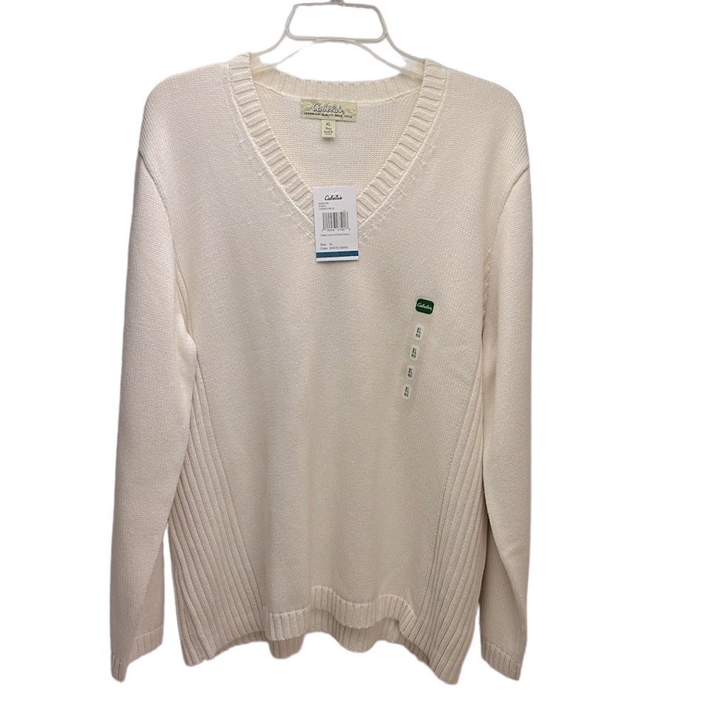 Cabela’s Steamboat II Pullover V-Neckline Sweater XL Reg Ribbed Details